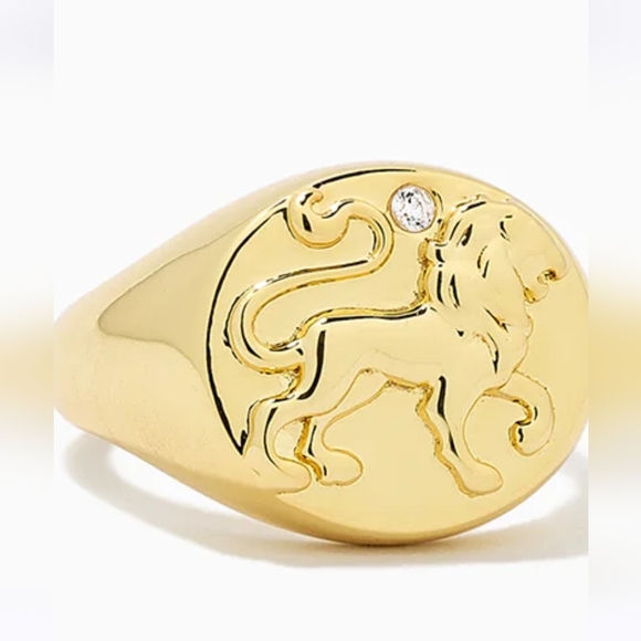 UNCOMMON JAMES Gold Zodiak Leo Ring - Picture 3 of 7